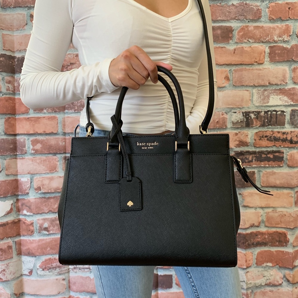 Kate spade Cameron medium satchel black crossbody - Picture 8 of 8